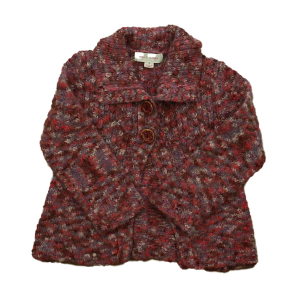 Mimi & Maggie Girls Pink Marled Cardigan size: 4T